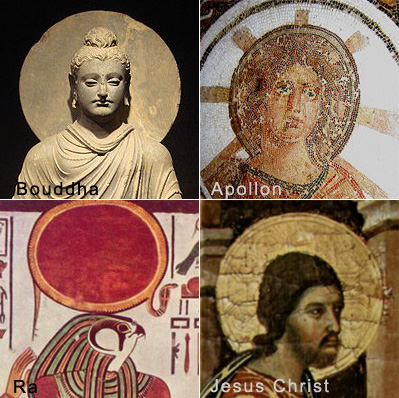 Bouddha, Apollon, Ra, Jesus Christ